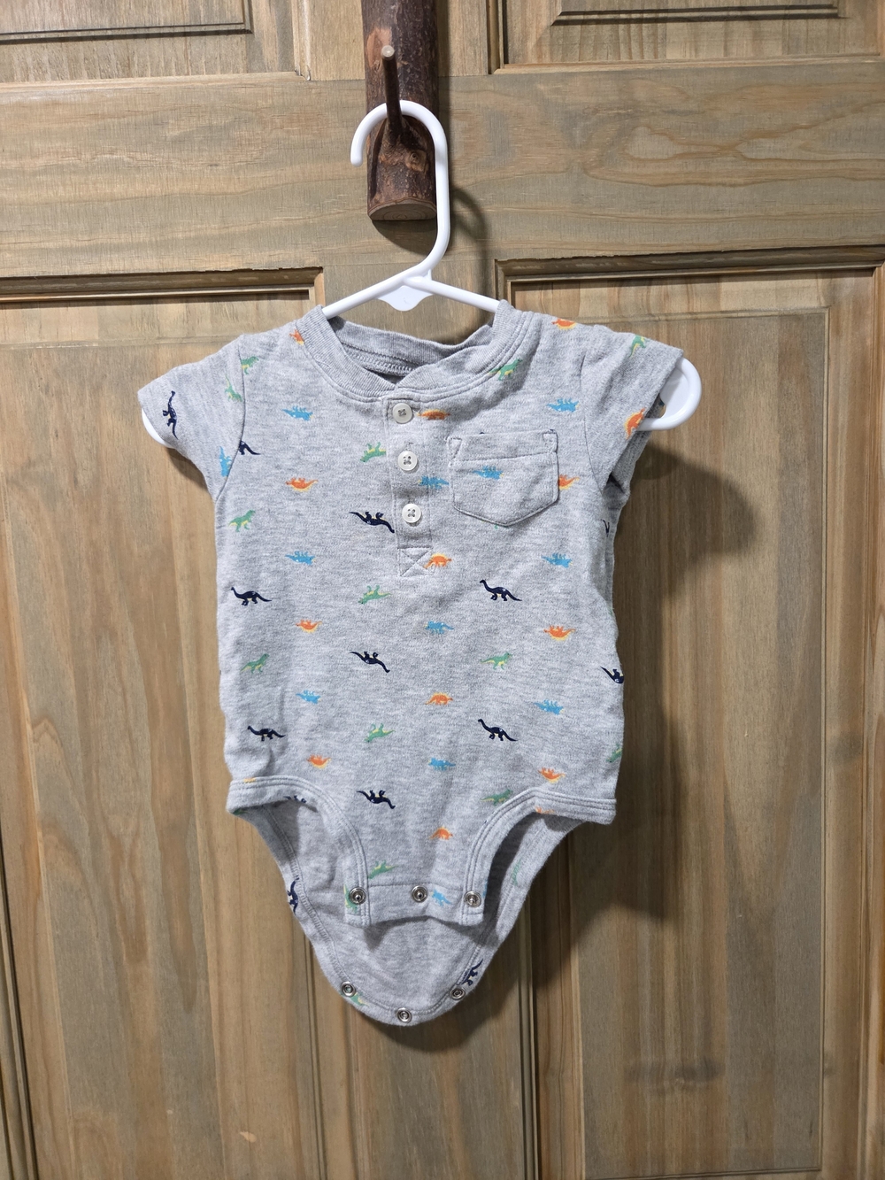 **BUNDLE & SAVE**Carter's Gray Dino Print Kids One-Piece Bodysuit